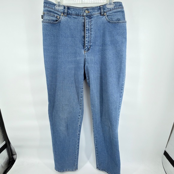 Lauren Ralph Lauren Denim - Lauren Ralph Lauren Jeans Womens 14 Blue Straight Leg Medium Wash High Rise